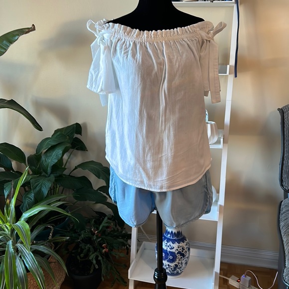 NOISY MAY off shoulder white top size large - Picture 4 of 9